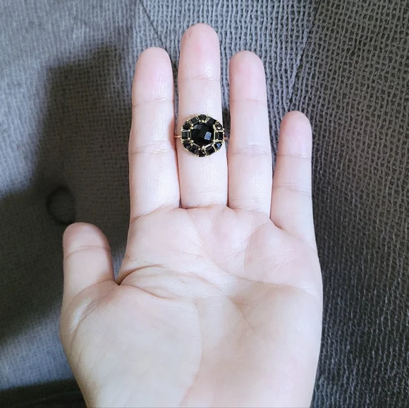 Shivam Black🖤 Onyx Flower🏵 Ring💍 - Picture 4 of 16